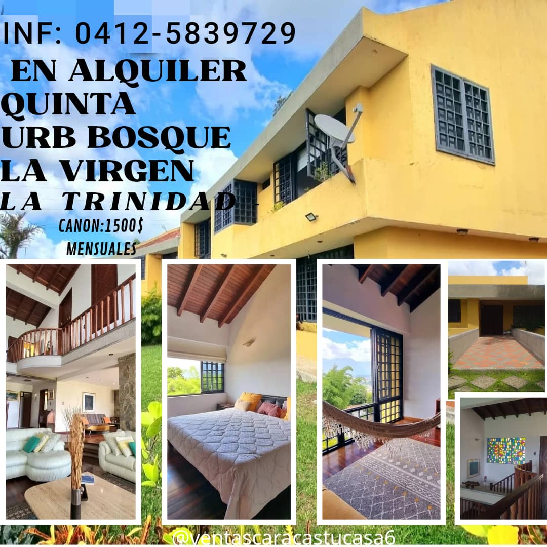 En Alquiler Casa Quinta en Bosque La Virgen La Trinidad Baruta