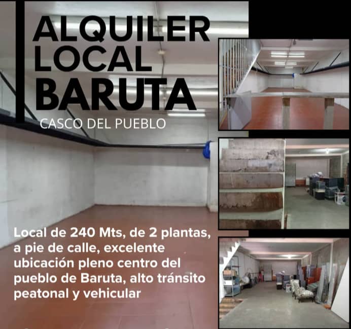 En Alquiler |Local Comercial|Baruta 240 mt² 