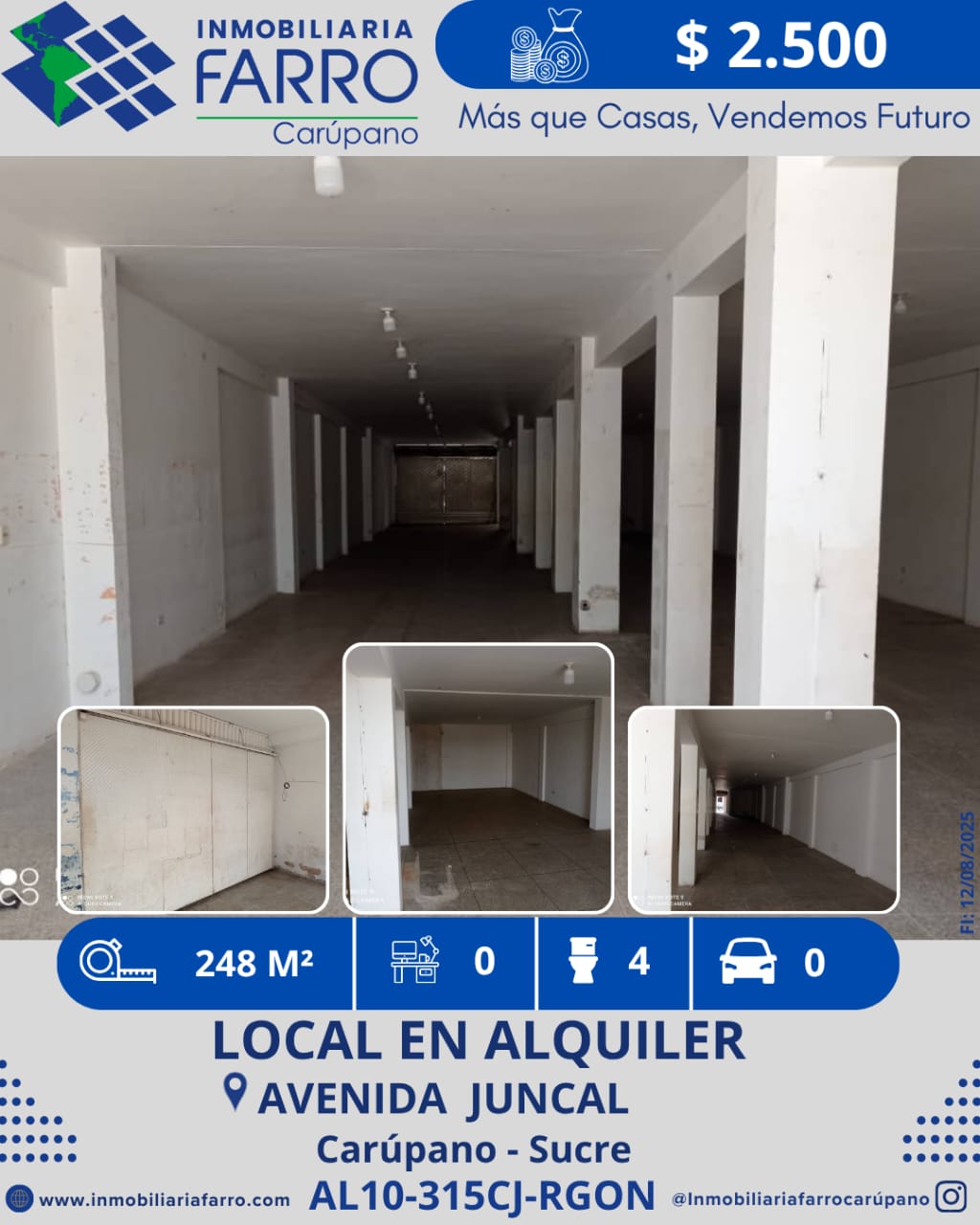 INMOBILIARIA FARRO ALQUILA LOCAL ZONA CENTRO 