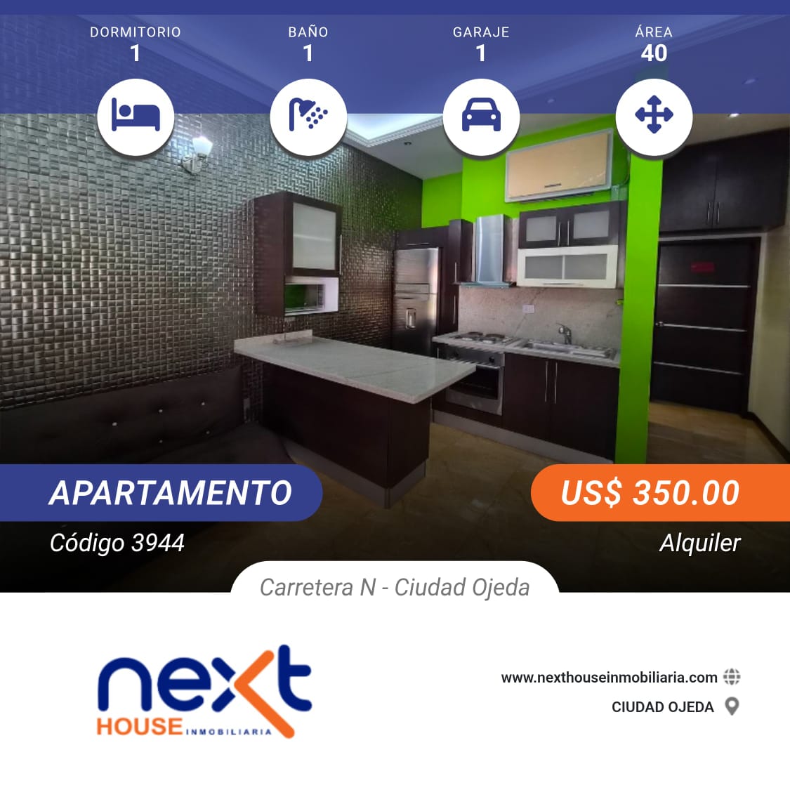 Apartamento en alquiler NEXT 3944